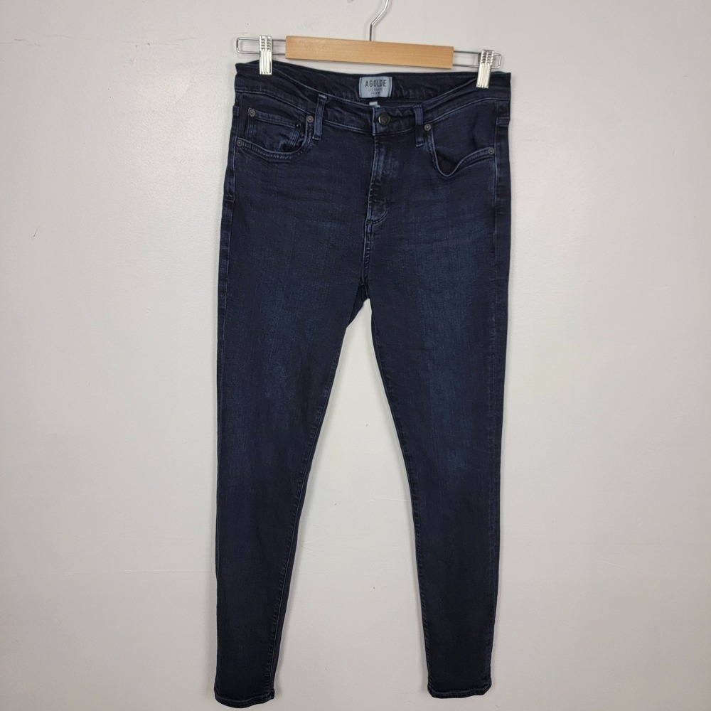 AGOLDE High Rise Dark Wash Womens Skinny Jeans Size 29 Style A003-1044 READ!
